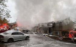 Cowlitz 2 Fire & Rescue firefighters battled a two-alarm blaze that damaged five units in an apartment building. Cowlitz 2 Fire & Rescue firefighters battled a two-alarm blaze that damaged five units in an apartment building.