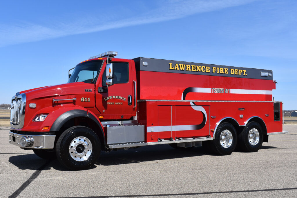 The Lawrence Fire Department has taken delivery of a custom-built Custom Fire Apparatus tanker/tender.