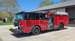 The Perry Point VA Medical Center Fire Department's custom-built Pierce pumper.