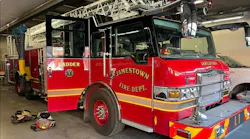A 64-year-old male was taken into custody after reportedly pointing a handgun at a Jamestown firefighter.
