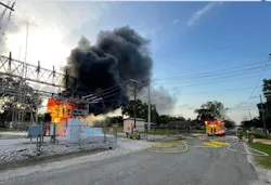 Port Neches firefighters battled an electrical fire involving an Entergy substation in Port Neches.