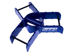 The new Ram Claw set is designed to support “cross-ramming,” a technique used to push deformed body panels out of the way, clearing room for patient extrication. The new Ram Claw set is designed to support “cross-ramming,” a technique used to push deformed body panels out of the way, clearing room for patient extrication.