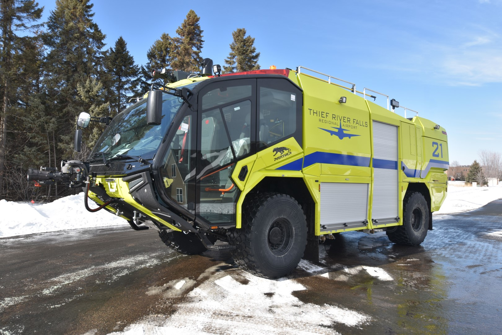 The Thief River Falls Fire Department has taken delivery of a custom-built Rosenbauer ARFF vehicle.