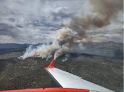 Smoke rolls from the spreading Plumtaw fire at the San Juan National Forest northwest of Pagosa Springs, CO. Smoke rolls from the spreading Plumtaw fire at the San Juan National Forest northwest of Pagosa Springs, CO.