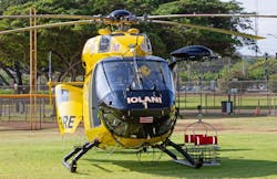 The new chopper, named 'Iolani' (Hawaiian for 'Royal Hawk') is scheduled to go into service July 1. The new chopper, named 'Iolani' (Hawaiian for 'Royal Hawk') is scheduled to go into service July 1.
