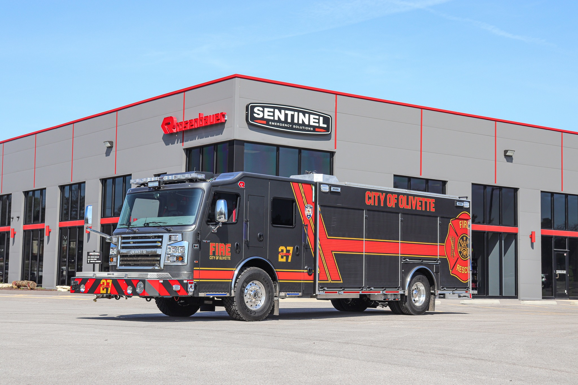 The Olivette Fire Department has taken delivery of a custom-built Rosenbauer pumper.