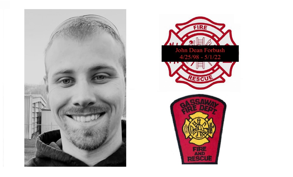 Gassaway VFD Station 2 firefighter John D. Forbush died while attempting to rescue a mother and child from the Elk River after an accident.