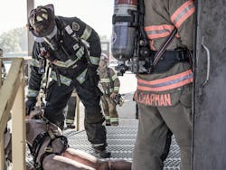 Firefighters should train to remove victims under minimally staffed circumstances. Firefighters should train to remove victims under minimally staffed circumstances.