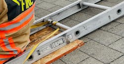 Firefighters can use an NFPA 1983-rated bailout bag or webbing to practice techniques for lowering firefighters from an elevated position. Firefighters can use an NFPA 1983-rated bailout bag or webbing to practice techniques for lowering firefighters from an elevated position.