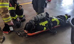 Often, the use of a stokes basket to remove a downed firefighter from a roof via an aerial ladder isn&rsquo;t possible, because the stokes basket&rsquo;s width is greater than the width of the fly section of the aerial. Members of a RIT can use a FAST board instead, but they should train on the maneuver, because, typically, only half of a firefighter&rsquo;s body fits on the board, making for a challenging descent.