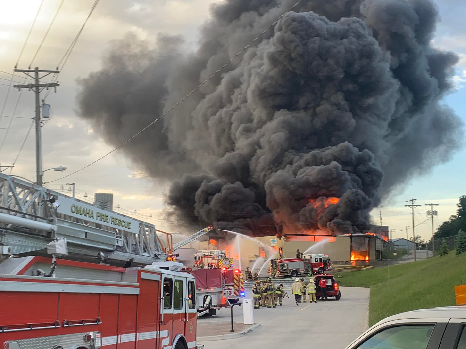 About 50 Omaha firefighters responded to the fire at the height of the incident.