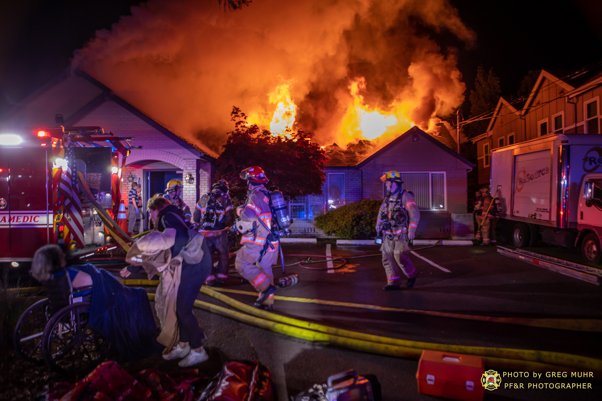Facility workers and firefighters rescued two dozen residents from the senior care center.