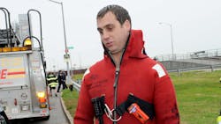 Firefighter Casey Skudin died when a tree limb fell on his vehicle while he was on vacation in Asheville, NC. Firefighter Casey Skudin died when a tree limb fell on his vehicle while he was on vacation in Asheville, NC.