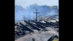 'The fire took the structure, but not the cross,” the Boonsville-Balsora VFD posted on Facebook. “A symbol that the building was just that, a building. The Church is the congregation, and where 2 or more gather, there He shall be also.”