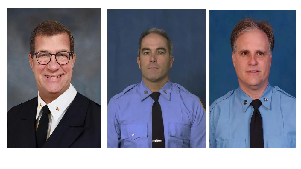 Supervising Fire Marshal John McCauley (left to right), firefighter Robert Reynolds and firefighter Michael Verzi all succumbed to illnesses tied to working at the World Trade Center.
