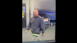 Kennewick Police released this photo of a man who is suspected of setting a pile of towels on fire at a Walmart. Kennewick Police released this photo of a man who is suspected of setting a pile of towels on fire at a Walmart.