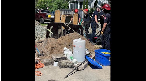 St. Paul firefighters worked for almost 12 hours to recover one of the workers who was buried when the trench collapsed.