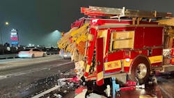 San Bernardino Fire Engine Struck