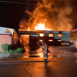 The Medford Fire department posted this photo of the fire on April 13. The Medford Fire department posted this photo of the fire on April 13.