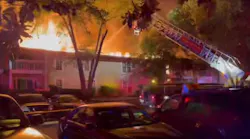 Screenshot of a video of the incident posted to the Cobb County Fire Department Facebook page.