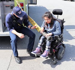 Children with physical challenges may not be able to help themselves during an emergency. During a rescue in which you are carrying the child, they may not be able to hold on to you. Muscle spasms/tremors will be intensified as a direct result of the stress that the child is feeling. This also begs the question as to whether or not the schools in your district have not just an emergency evacuation plan, but one that really works? Children with physical challenges may not be able to help themselves during an emergency. During a rescue in which you are carrying the child, they may not be able to hold on to you. Muscle spasms/tremors will be intensified as a direct result of the stress that the child is feeling. This also begs the question as to whether or not the schools in your district have not just an emergency evacuation plan, but one that really works?