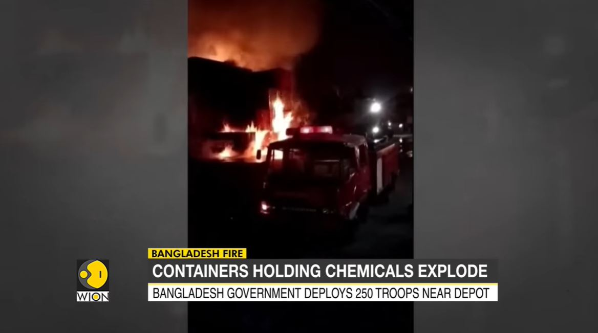 An explosion left 49 people, including nine firefighters and civil defense members dead.