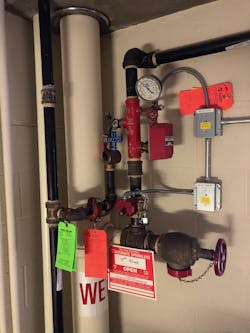 In installations in which zone control valves are attached to the standpipe risers, fire protection sprinklers receive their water from the standpipe riser. Zone control valves allow for isolation of the fire protection sprinklers that are assigned to a specific zone. In installations in which zone control valves are attached to the standpipe risers, fire protection sprinklers receive their water from the standpipe riser. Zone control valves allow for isolation of the fire protection sprinklers that are assigned to a specific zone.