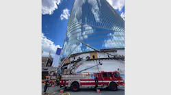 Boston firefighters battled a four-alarm fire in a building under construction Saturday.