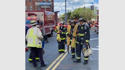 This is the second fire in the high-rise. Firefighters battled fire on the 20th and 21st floors of the building in June. This is the second fire in the high-rise. Firefighters battled fire on the 20th and 21st floors of the building in June.