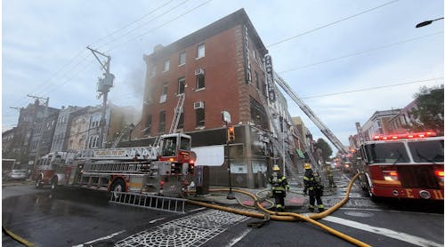 Philadelphia Fire Commissioner Adam Thiel said firefighters were dispatched for downed wires and met with smoke from the building.
