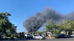 Firefighters from several departments battled a three-alarm fire in a Vallejo commercial building.