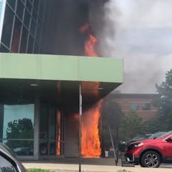 Derry Fire Chief James Richardson said the fire possibly started in mulch, and quickly spread. Derry Fire Chief James Richardson said the fire possibly started in mulch, and quickly spread.