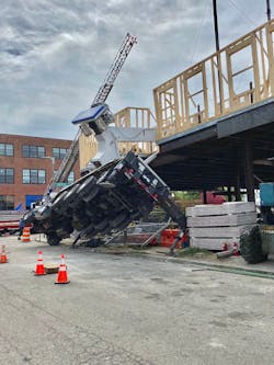 Firefighters take a look at the incident scene. Firefighters take a look at the incident scene.