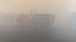 The fire continues to burn in the peat, sending out clouds of smelly smoke that have prompted air quality advisories from the Bay Area Air Quality Management District and Contra Costa Health Services.