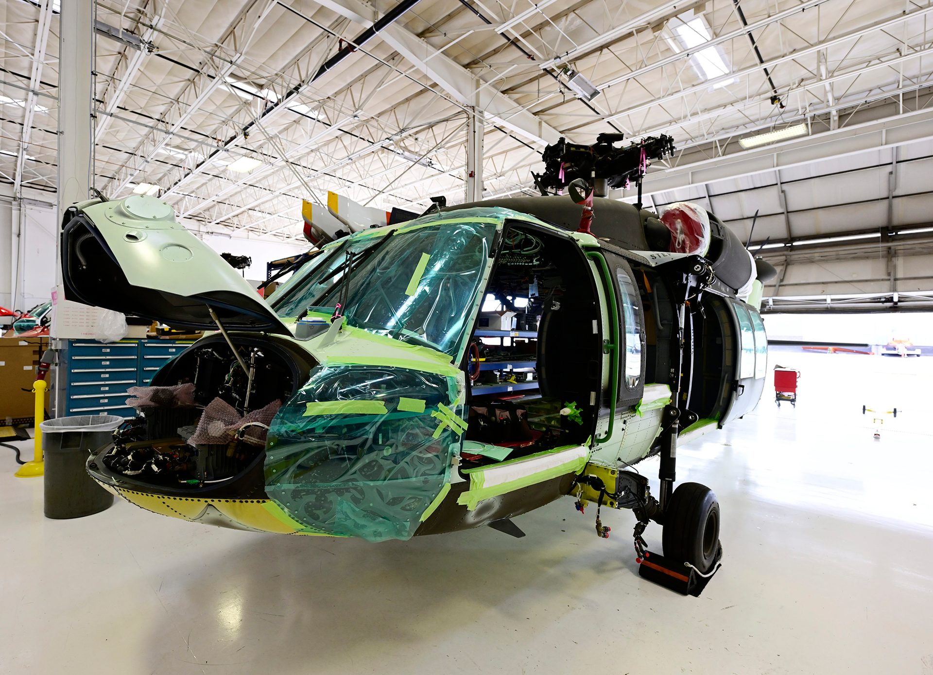 Colorado&rsquo;s Firehawk helicopter, a Blackhawk helicopter being retrofitted, is pictured at United Rotorcraft in Centennial on July 21, 2022.