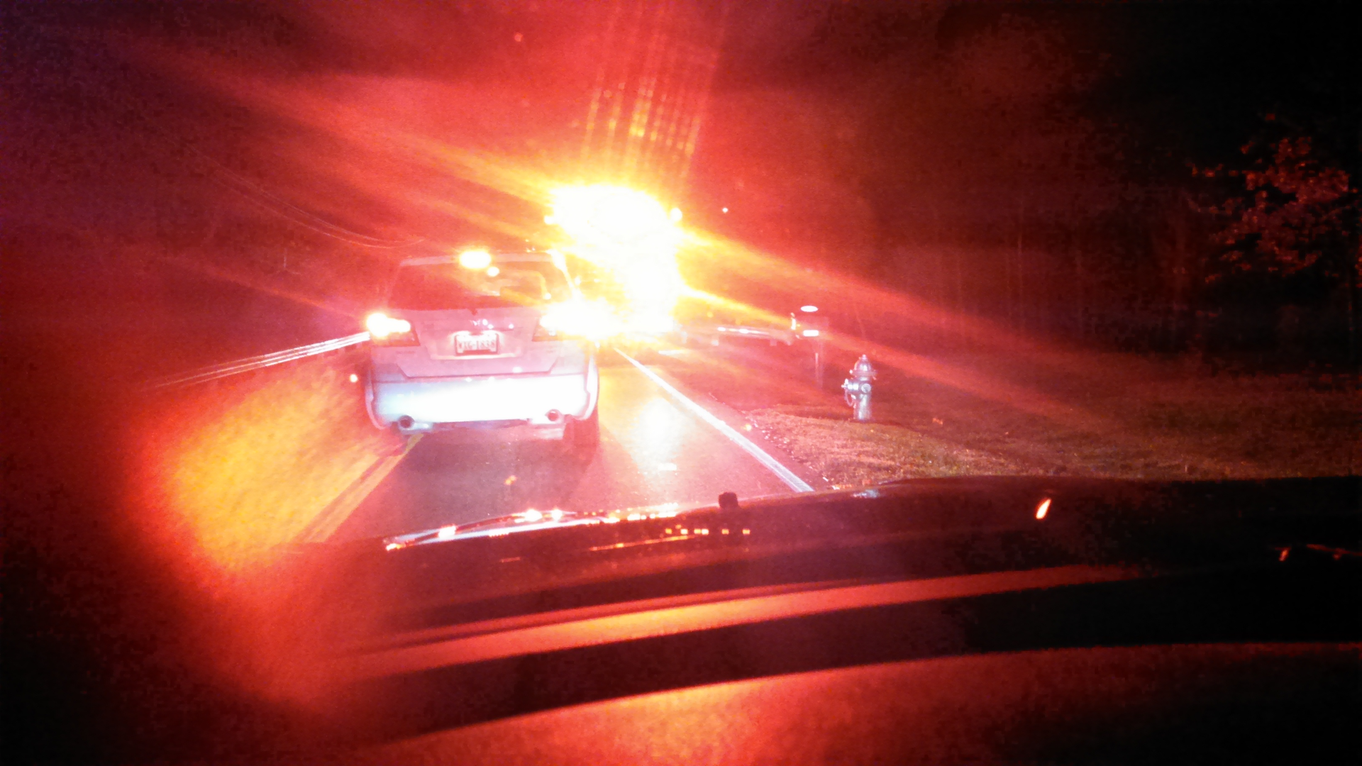 When an engine that has all of its lights illuminated is parked at a crash scene facing oncoming traffic, motorists can be prevented from seeing emergency personnel because of the glare that&rsquo;s produced.