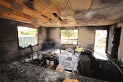 UL’s Fire Safety Research Institute’s study to characterize airborne contaminants that might be encountered while investigating a residential fire scene revealed that elevated and hazardous levels of airborne particulate might be encountered during post-fire scene investigation as many as five days after the fire. As such, the feasibility of using alternative respiratory protection measures, including powered air purifying respirators, should be studied, if not considered. UL’s Fire Safety Research Institute’s study to characterize airborne contaminants that might be encountered while investigating a residential fire scene revealed that elevated and hazardous levels of airborne particulate might be encountered during post-fire scene investigation as many as five days after the fire. As such, the feasibility of using alternative respiratory protection measures, including powered air purifying respirators, should be studied, if not considered.