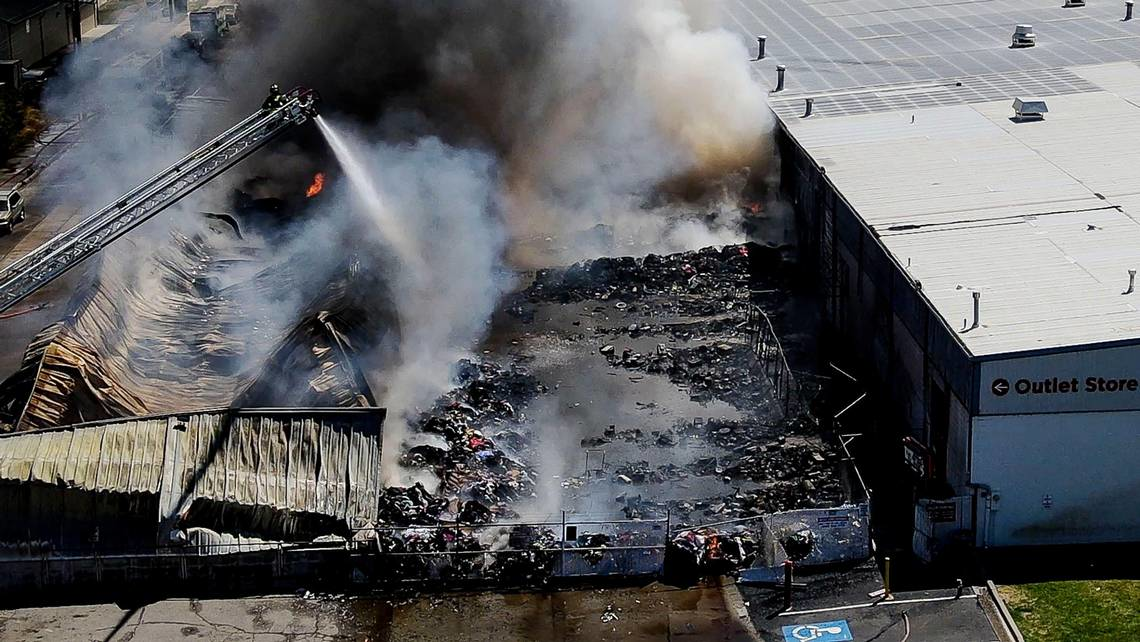 There were no injuries at the three-alarm fire.