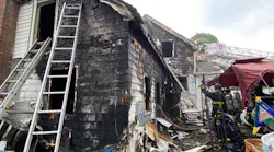 An off-duty firefighter, who lived in the building, urged the mom to drop the baby.