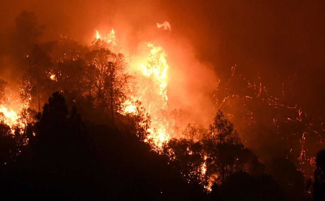 The Oak Fire that ignited Friday quickly moved to one of the largest in California this year.