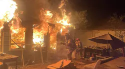 A man told a group of homeless people to leave a house shortly before allegedly set the structure on fire.