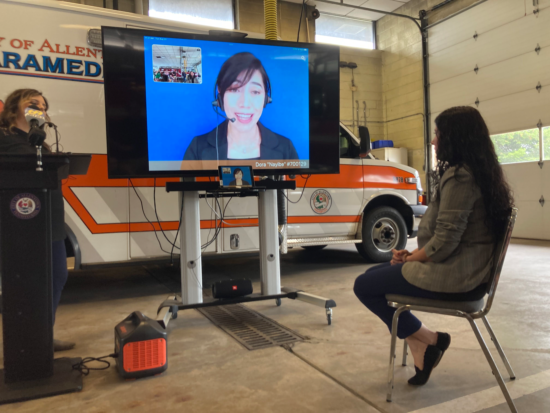 Responders received a demonstration on how the interpreter service works.