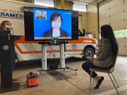 Responders received a demonstration on how the interpreter service works. Responders received a demonstration on how the interpreter service works.