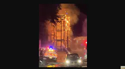 Firefighters encountered heavy fire conditions in a Denver building that was undergoing renovations.