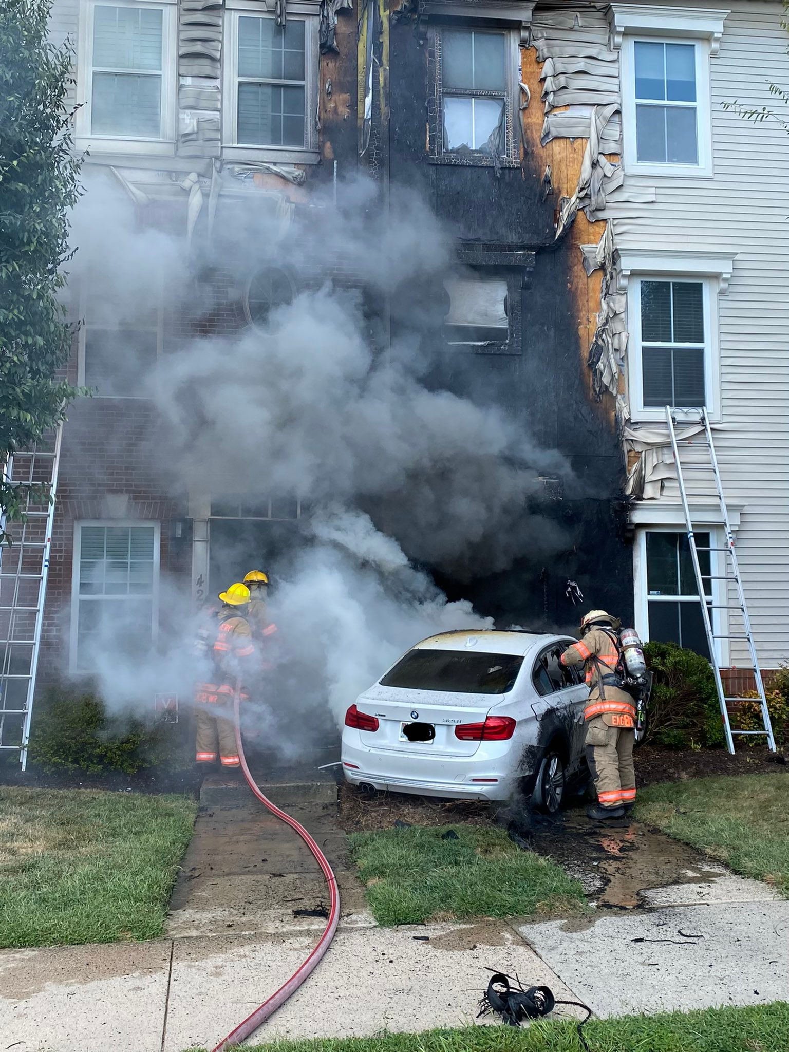 Vehicle Slams Into Gaithersburg, MD House, Sparks Fire Firehouse