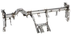 Unibody automobiles are constructed with a steel or composite dash bar that’s welded at each end to an A-pillar. The dash bar can be used quite competently as a push-off point to displace the dash without have to make cuts, as are required in a dash lift or a dash roll. Unibody automobiles are constructed with a steel or composite dash bar that’s welded at each end to an A-pillar. The dash bar can be used quite competently as a push-off point to displace the dash without have to make cuts, as are required in a dash lift or a dash roll.