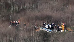 This is the scene of the helicopter crash that killed Kobe Bryant and others.
