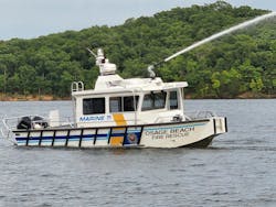Lake Assault Boats, part of Fraser Shipyards and a leading manufacturer of purpose-built, mission-specific fire and rescue boats, placed this 31-foot fireboat into service on Lake of the Ozarks with the Osage Beach Fire Protection District in Missouri. Lake Assault Boats, part of Fraser Shipyards and a leading manufacturer of purpose-built, mission-specific fire and rescue boats, placed this 31-foot fireboat into service on Lake of the Ozarks with the Osage Beach Fire Protection District in Missouri.