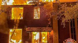 Firefighters were evacuated when conditions deteriorated.