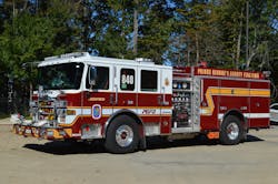 Performance-based fire apparatus emphasize appropriate size with provisions for crew safety, low hosebeds, and adequate emergency and scene lighting, as shown in Engine 840 of the Prince George’s County, MD, Fire/EMS Department. Note the reinforced steel front bumper and recessed front- and side-facing warning lights. Performance-based fire apparatus emphasize appropriate size with provisions for crew safety, low hosebeds, and adequate emergency and scene lighting, as shown in Engine 840 of the Prince George’s County, MD, Fire/EMS Department. Note the reinforced steel front bumper and recessed front- and side-facing warning lights.